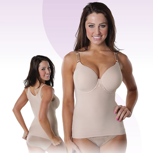 The Tankee Long is a longline bra, camisole and torso trimmer in-one  virtually invisible under your sleeveless and tank styles. - Shapeez Canada